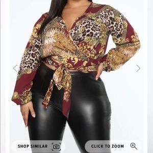 Told White Lies Top- Burgundy